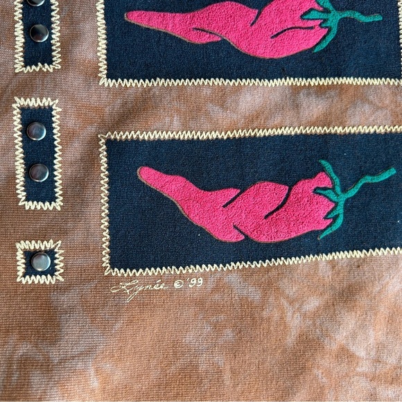 Vintage Cactus Bay Apparel Maxi Dress. Southwestern. Never worn. Chili peppers. - Picture 7 of 10